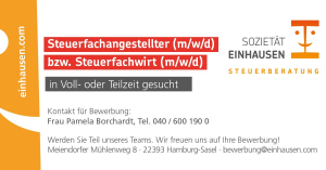 Stellenanzeige ohne Rahmen